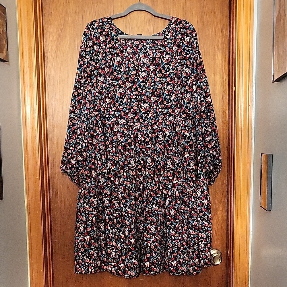 Floral Black Dress